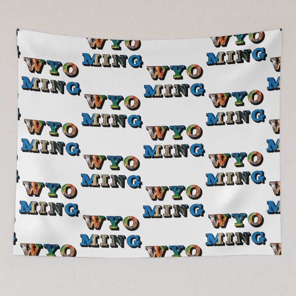 Item preview, Wyoming w/ National Landmarks designed and sold by Pajamurai.