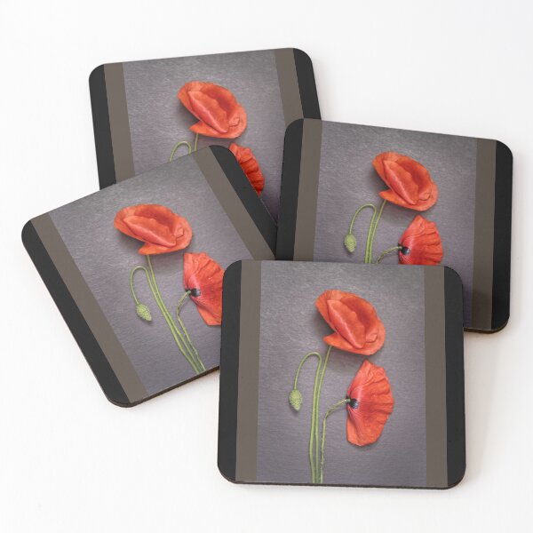 Item preview, Red Poppy Flower Blossoms Digital Collage Design designed and sold by EarthArtDesigns.