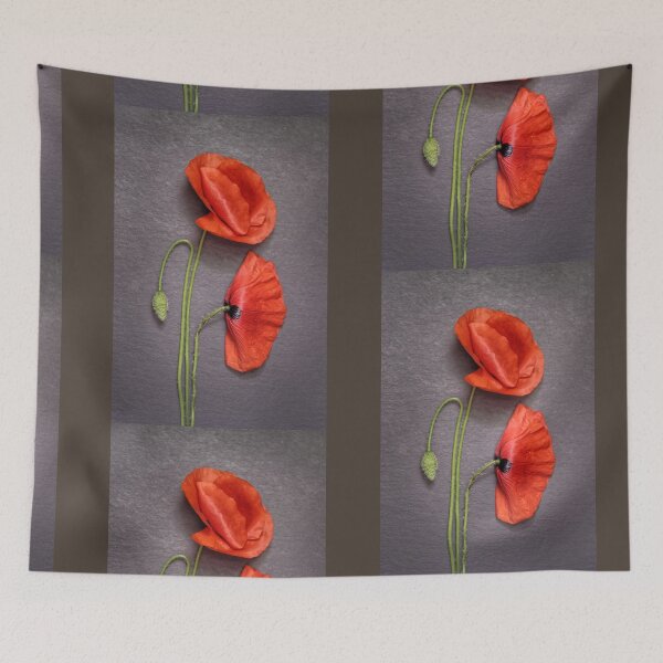 Artikelvorschau, Roter Mohnblumen-Blumen-Blüten-Digital-Collagen-Entwurf entworfen und verkauft von EarthArtDesigns.