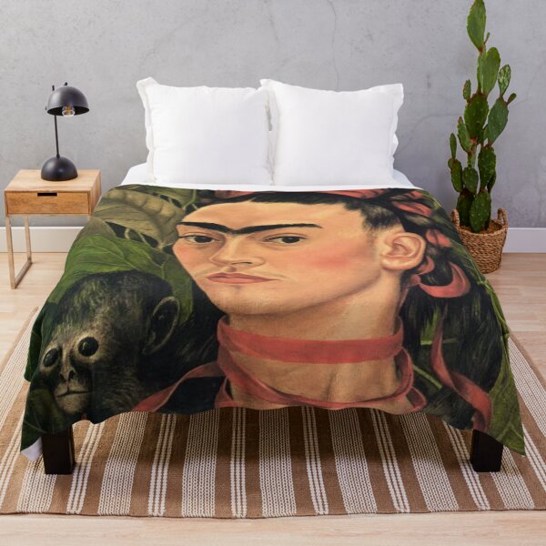 Item preview, Self Portrait with Monkey by Frida Kahlo designed and sold by FridaBubble.
