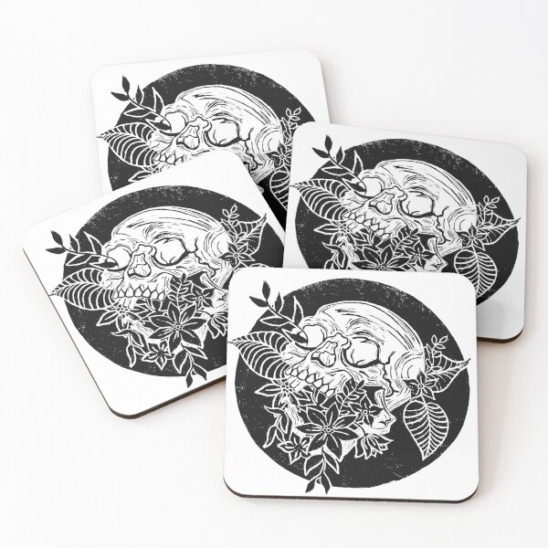 Item preview, Original artwork Skull and flowers designed and sold by EbonyRain.