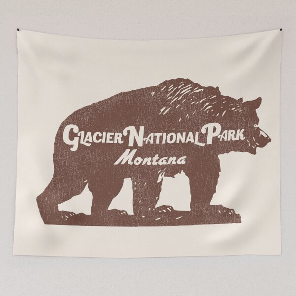 Item preview, Glacier National Park Vintage Travel Souvenir designed and sold by ourkid.
