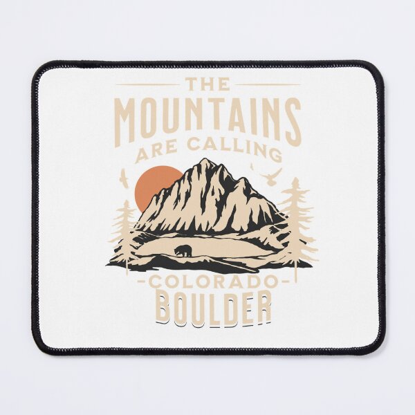 Item preview, The Mountains are Calling Boulder Colorado designed and sold by CattlettArt.