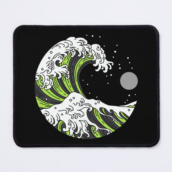 Item preview, Circular Japanese Wave with Night Sky. Agender Pride designed and sold by Subtle Pride Shop.