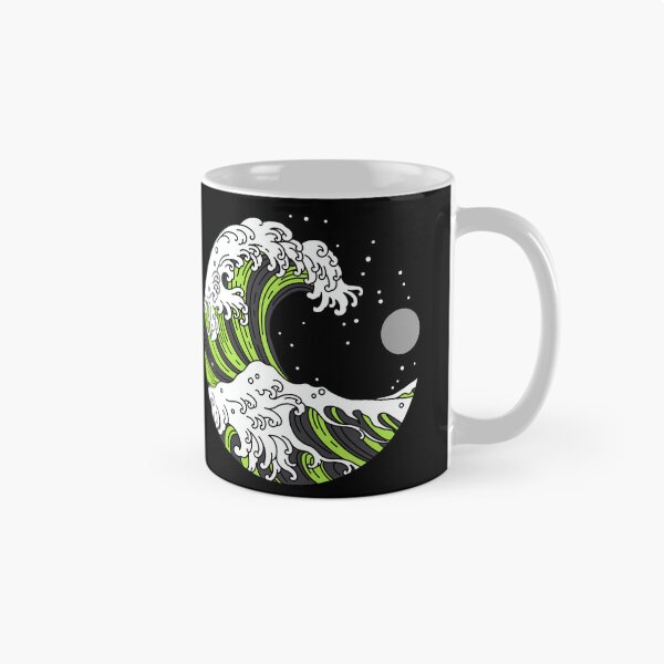 Item preview, Circular Japanese Wave with Night Sky. Agender Pride designed and sold by Subtle Pride Shop.