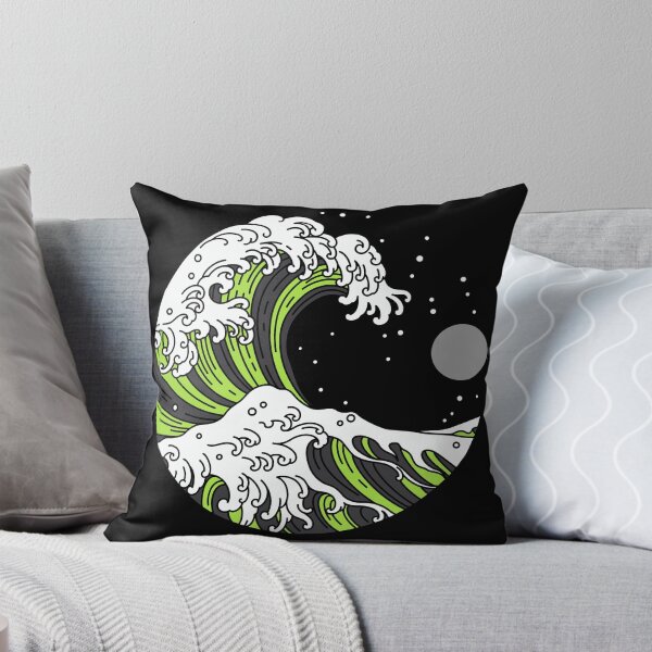 Item preview, Circular Japanese Wave with Night Sky. Agender Pride designed and sold by Subtle Pride Shop.