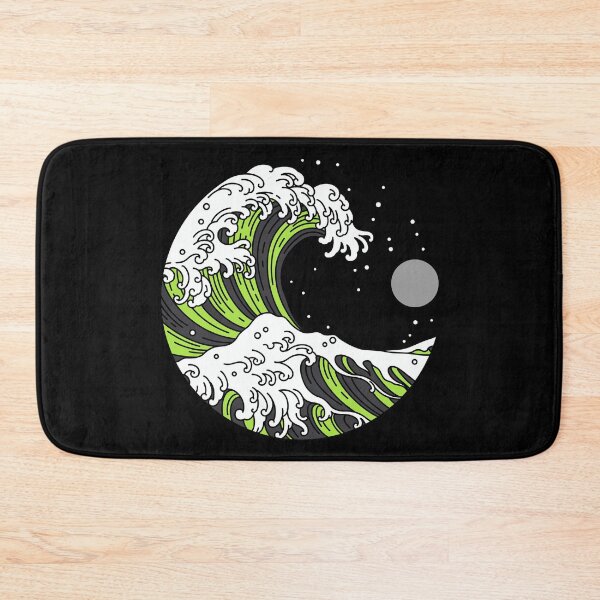 Item preview, Circular Japanese Wave with Night Sky. Agender Pride designed and sold by Subtle Pride Shop.