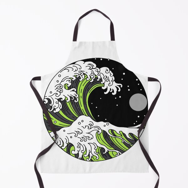 Item preview, Circular Japanese Wave with Night Sky. Agender Pride designed and sold by Subtle Pride Shop.