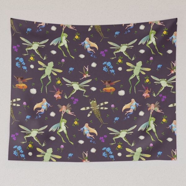 Item preview, Faeries and flying frogs | dark purple designed and sold by Maysoulrose.