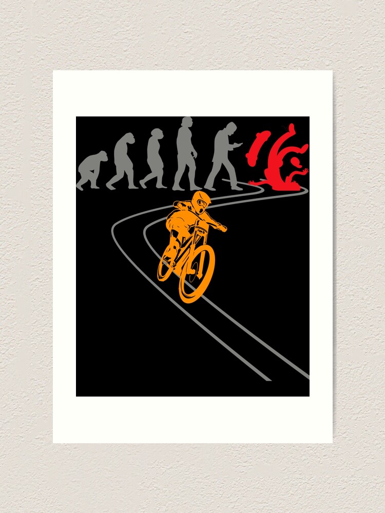 MTB Bike Mountain Bike BMX Bicycle Evolution cycling MTB Art Print