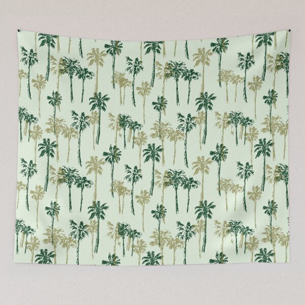 Item preview, Green palm trees everywhere pattern designed and sold by Thegentleshop.