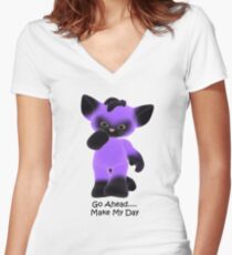 Go Ahead--tee Women's Fitted V-Neck T-Shirt