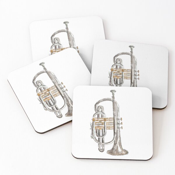 Item preview, Fancy Old Tarnished Silver Trumpet Cornet 1895 designed and sold by VerdeDoodleDuck.