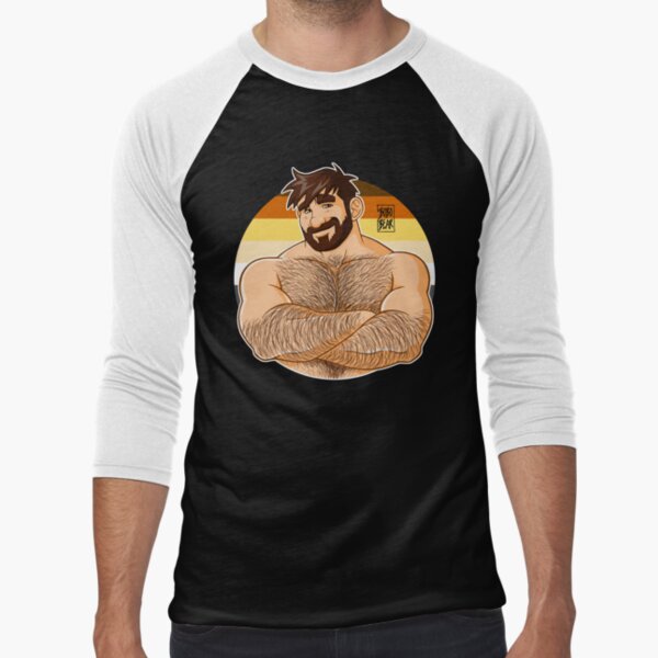 ADAM LIKES CROSSING ARMS - BEARPRIDE Baseball ¾ Sleeve T-Shirt