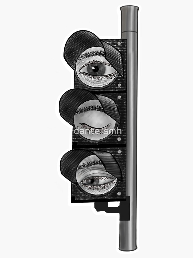 "traffic light eyes " Sticker for Sale by dantesmh Redbubble