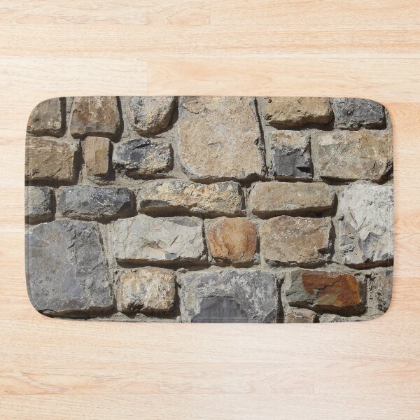 Item preview, Colored Stone Wall Masonry Pattern in Tans, Grays, Whites and Reds. designed and sold by GnuArt.