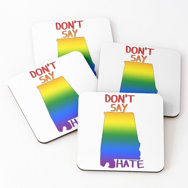 Item preview, Don't Say Hate - Oppose Don't Say Gay - Rainbow Alabama Silhouette - LGBTQIA2S+ designed and sold by SayWhatYouFeel.