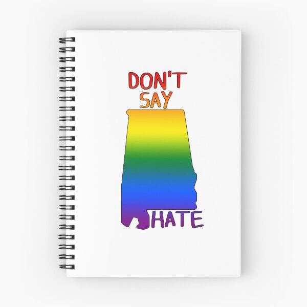Item preview, Don't Say Hate - Oppose Don't Say Gay - Rainbow Alabama Silhouette - LGBTQIA2S+ designed and sold by SayWhatYouFeel.