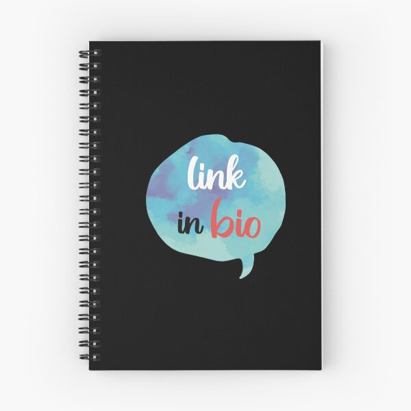Item preview, Link in bio with sky background designed and sold by pencilprincess studio.