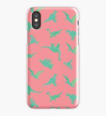 PINK DINOSAUR PATTERN iPhone Case
