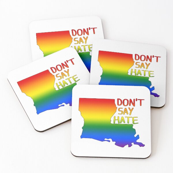 Item preview, Don't Say Hate - Oppose Don't Say Gay - Rainbow Louisiana Silhouette - LGBTQIA2S+ designed and sold by SayWhatYouFeel.