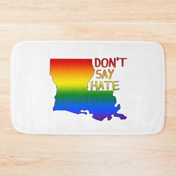 Item preview, Don't Say Hate - Oppose Don't Say Gay - Rainbow Louisiana Silhouette - LGBTQIA2S+ designed and sold by SayWhatYouFeel.