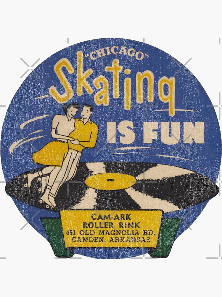 Skating is Fun Cam-Ark Roller Rink Vintage Defunct Skating Club Sticker  for Sale by ourkid