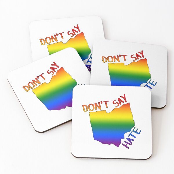 Item preview, Don't Say Hate - Oppose Don't Say Gay - Rainbow Ohio Silhouette - LGBTQIA2S+ designed and sold by SayWhatYouFeel.