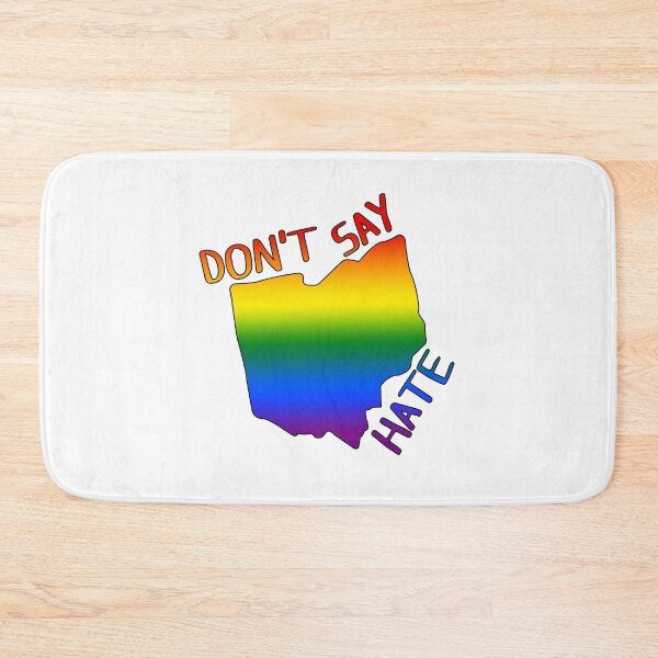 Item preview, Don't Say Hate - Oppose Don't Say Gay - Rainbow Ohio Silhouette - LGBTQIA2S+ designed and sold by SayWhatYouFeel.