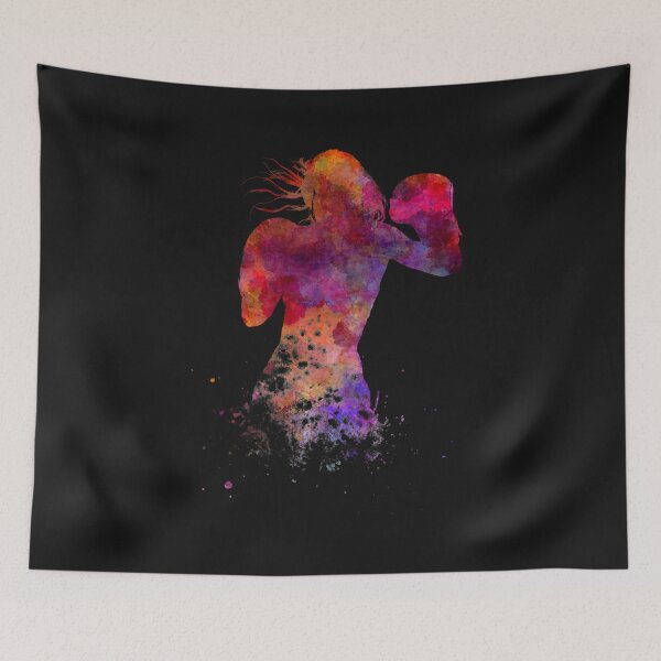 Item preview, woman boxer boxing kickboxing silhouette isolated  designed and sold by VanNgauRDF.