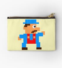 Retro Video Game Character in Pixels Studio Pouch