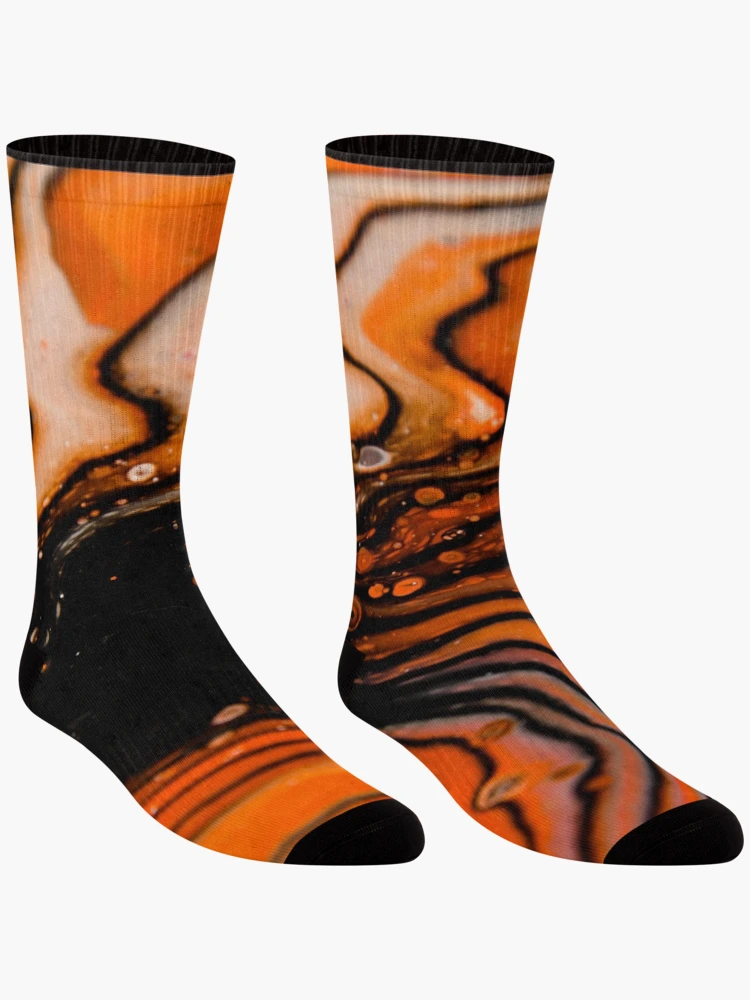 Thumbnail 3 of 5, Socks, citrus vortex designed and sold by RewskiPhotos.