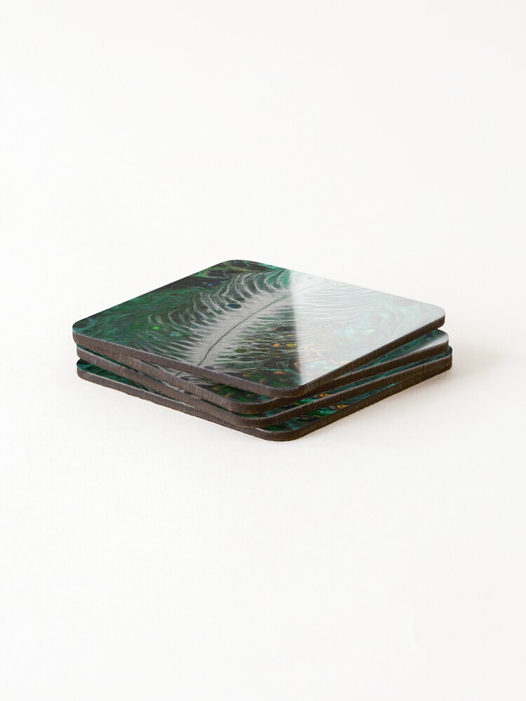 Thumbnail 4 of 5, Coasters (Set of 4), Liquid Feather designed and sold by RewskiPhotos.