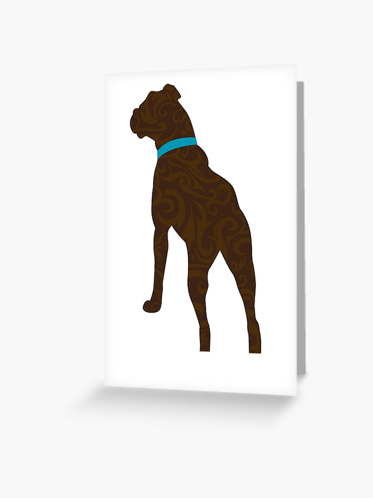 Boxer Dog Card Blank inside Greeting Card with Envelope