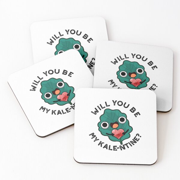 Item preview, Will You Be My Kale-entine Funny Valentine Puns  designed and sold by punnybone.