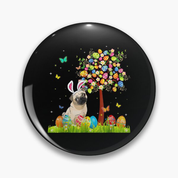 Item preview, Bunny Pug Easter  designed and sold by tranhungtdu.