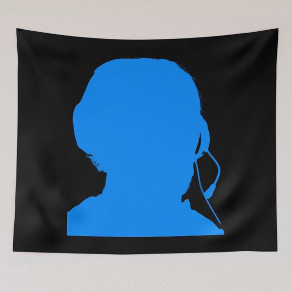 Item preview, Teachurb Headphones Silhouette Gamer Brand Streamer  Blue designed and sold by TeachUrb.