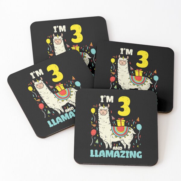 Item preview, Kids Im 3 Llamazing Llama Cute Alpaca Animal 3rd Birthday Gift designed and sold by SkylerKason.