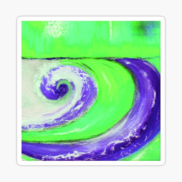 Catch A Wave Lime Sticker