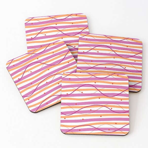 Item preview, Fun Wavy Pattern in Pink and Orange designed and sold by Ispeakgeek.
