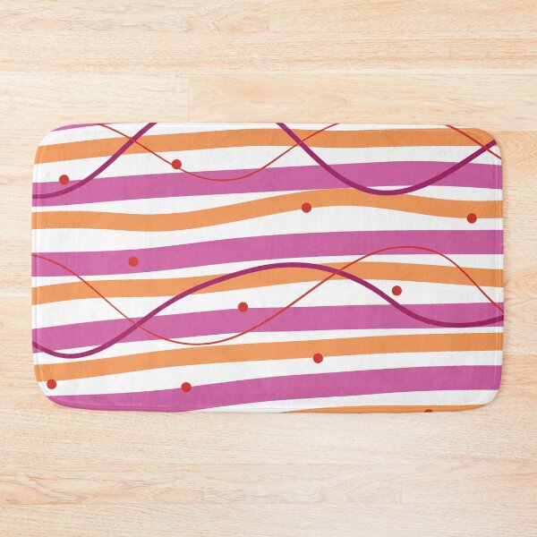 Item preview, Fun Wavy Pattern in Pink and Orange designed and sold by Ispeakgeek.