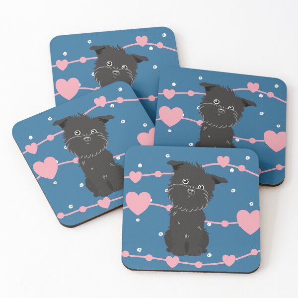 Item preview, LOVE Affenpinscher Dog - Blue background designed and sold by Lulupainting.