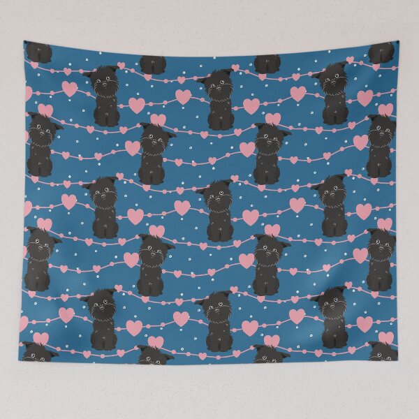 Item preview, LOVE Affenpinscher Dog - Blue background designed and sold by Lulupainting.