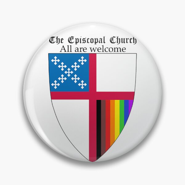Item preview, Extra Large Episcopal Church - 8 Colour LGBTQ+ Pride Shield All Are Welcome designed and sold by litmusician.