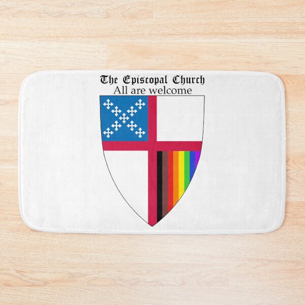 Item preview, Extra Large Episcopal Church - 8 Colour LGBTQ+ Pride Shield All Are Welcome designed and sold by litmusician.