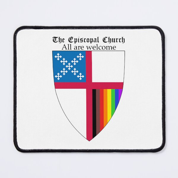 Item preview, Extra Large Episcopal Church - 8 Colour LGBTQ+ Pride Shield All Are Welcome designed and sold by litmusician.