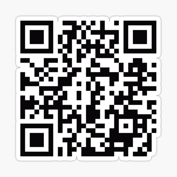 "don't pee on the floor fish video QR code" Sticker for Sale by