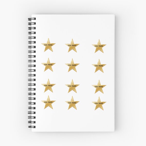 Item preview,  You Tried Gold Star -  Metallic Gold Comic Sans Yellow Stars Shiny designed and sold by Farid1Shop.