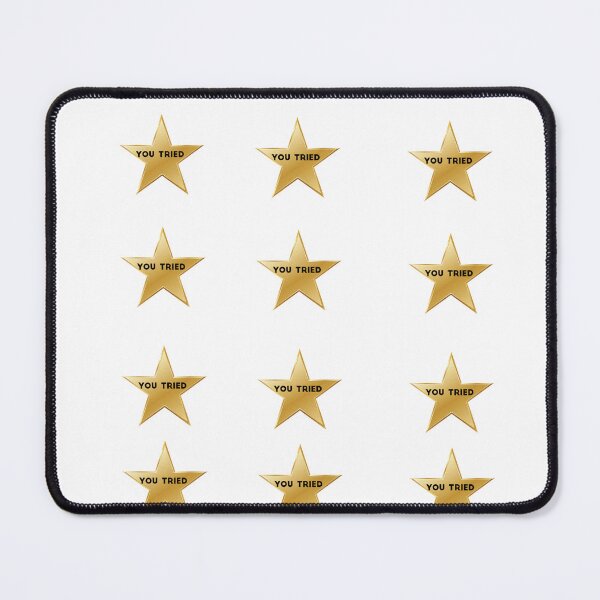 Item preview, You Tried Gold Star - Metallic Gold Comic Sans Yellow Stars Shiny designed and sold by Farid1Shop.
