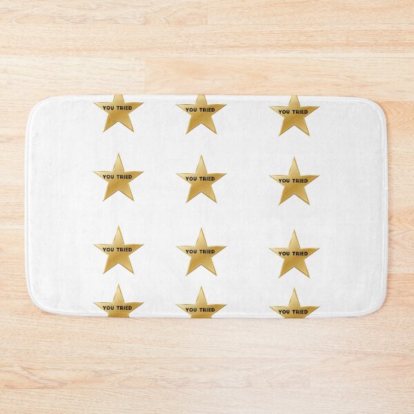 Item preview,  You Tried Gold Star -  Metallic Gold Comic Sans Yellow Stars Shiny designed and sold by Farid1Shop.